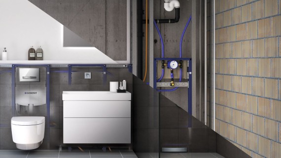 Badkamer met Geberit Duofix Badkamer met Geberit Duofix