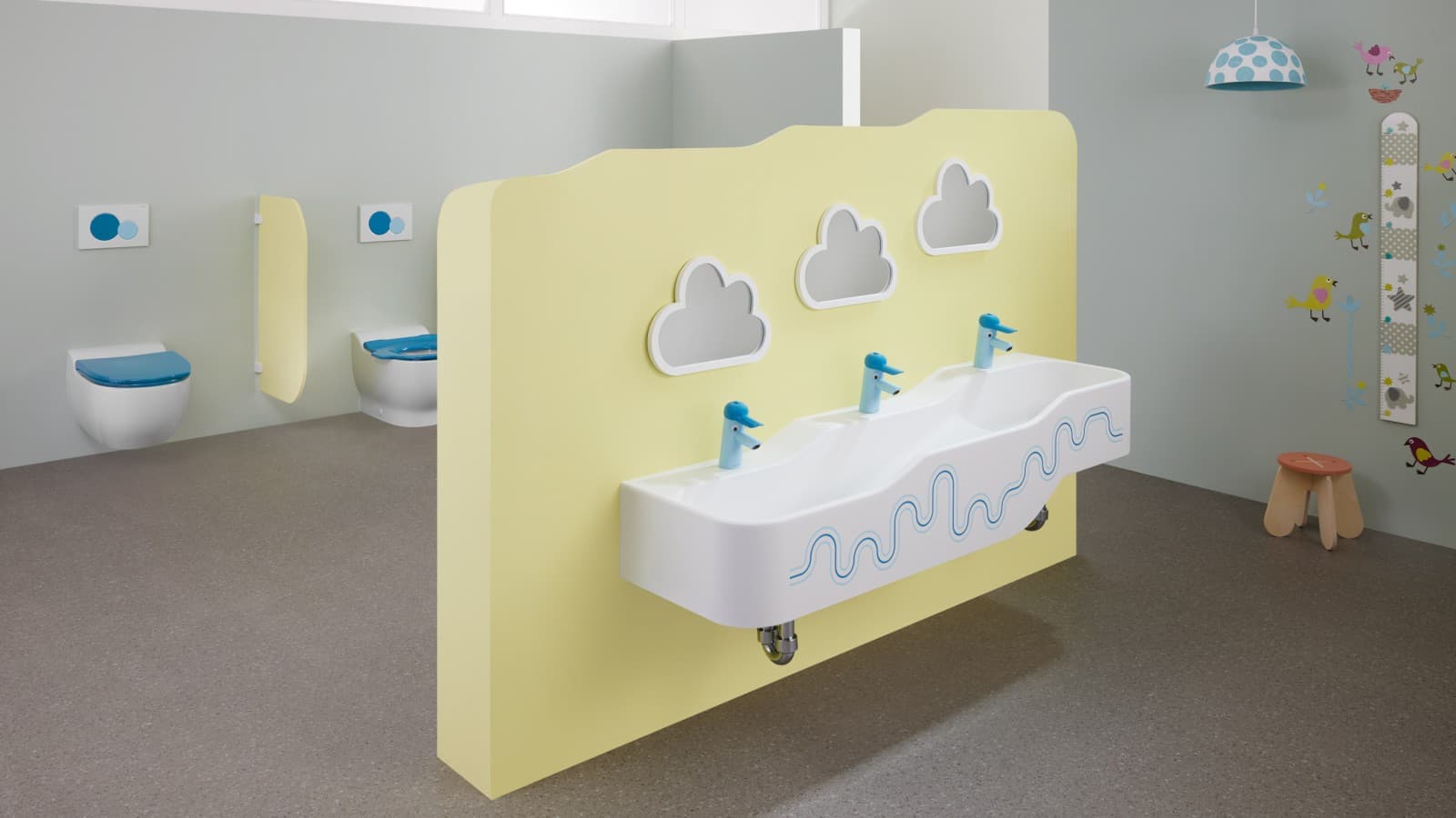 Espace de jeu et de lavage Geberit Bambini Espace de jeu et de lavage Geberit Bambini